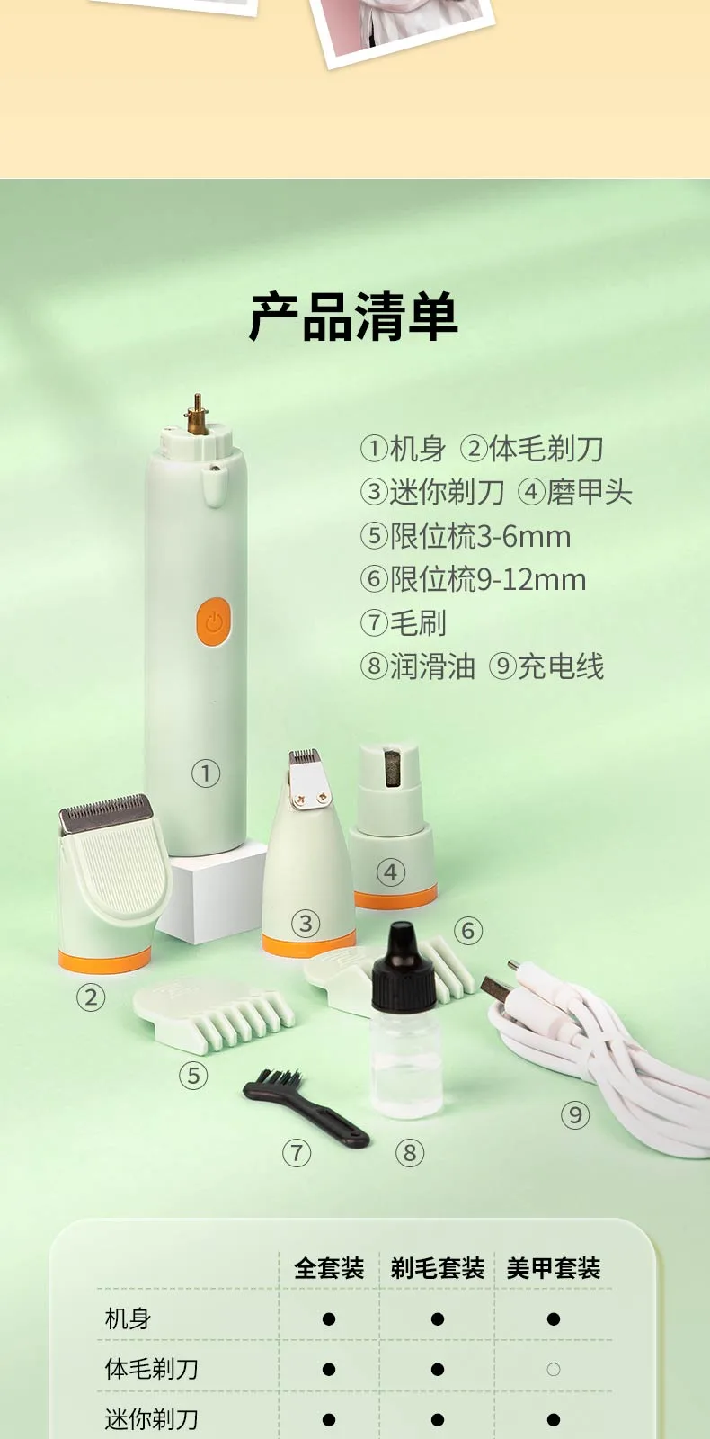 Interchangeable-Head Pet Trimmer – product details 15